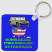 Unstoppable veterans blue sleutelhanger (Achterkant)