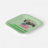 Unstoppable veterans pale green  papieren bordje (Gebogen)