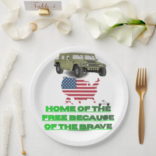 Unstoppable veterans papieren bordje (Huwelijk)