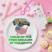 Unstoppable veterans papieren bordje (Feest)