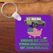 Unstoppable veterans purple sleutelhanger (Voorkant)