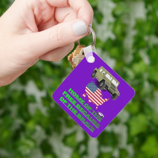Unstoppable veterans purple sleutelhanger (Hand)