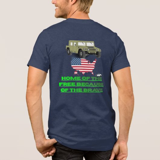 Unstoppable veterans Tri-Blend shirt (Achterkant)