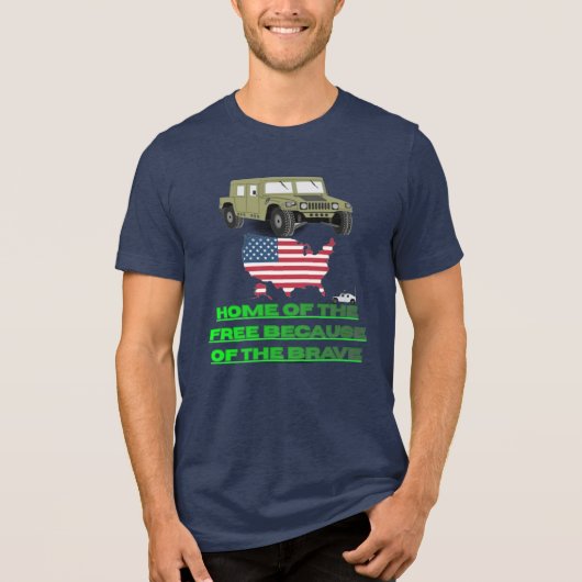 Unstoppable veterans Tri-Blend shirt (Voorkant)