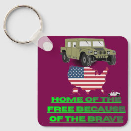 Unstoppable veterans wine colored sleutelhanger