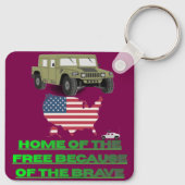 Unstoppable veterans wine colored sleutelhanger (Achterkant)