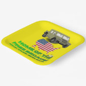 Unstoppable veterans yellow papieren bordje (Gebogen)