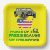 Unstoppable veterans yellow papieren bordje (Voorkant)