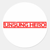 Unsung Hero Stamp Ronde Sticker (Voorkant)