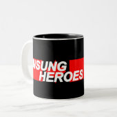 UnSung Heroes Hot Beverage Mug Tweekleurige Koffiemok (Voorkant links)