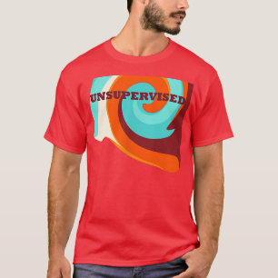 Unsupervised Fun Night Out Party Orange Maroon Blu T-shirt