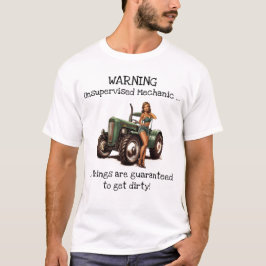 Unsupervised Mechanic T-shirt voor mannen