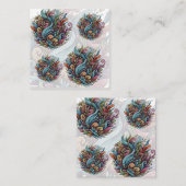 Untamed Bloom: Biologische energie Vierkante Visitekaartje (Voorkant / Achterkant)