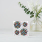 Untamed Bloom: Biologische energie Vierkante Visitekaartje (Staand voorkant)