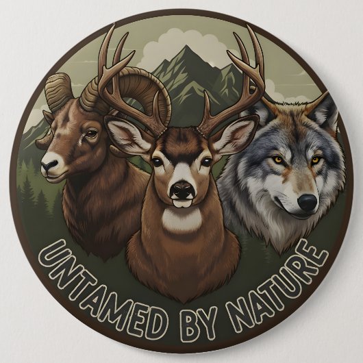 Untamed by Nature Ronde Button 6,0 Cm (Voorkant)