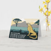 Untamed Cheetah is naar Wenskaart Kaart (Gele Bloem)