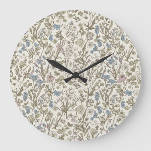 Untamed Petals Grote Klok (Voorkant)