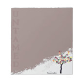 Untamed Quote Love Heart Tree Roze Schrijfpapier Notitieblok (Voorkant)