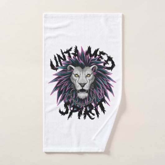 Untamed Spirit Punk Lion Design Handdoek (Handdoek)