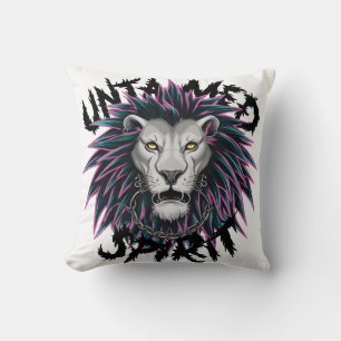 Untamed Spirit Punk Lion Design Kussen