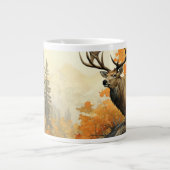 Untamed Splendor: Majestic Elk in de herfst Grote Koffiekop (Voorkant)