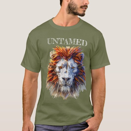 Untamed - Wild Lion Face T-shirt (Voorkant)