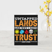 Untapped Lands Trust Issues Funny Magic Geek Tcg Kaart (Gele Bloem)