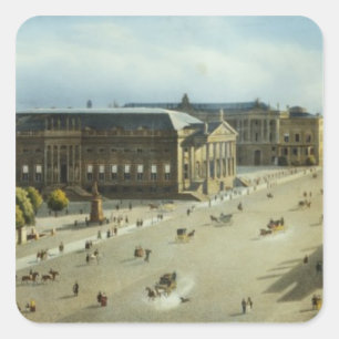 Unter den Linden uit de Armory, c.1855 Vierkante Sticker