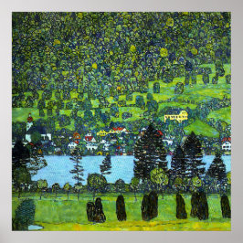 Unterach aan de Altersee door Gustav Klimt Poster