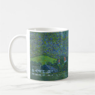 Unterach am Attersee door Klimt, Vintage Art Nouve Koffiemok