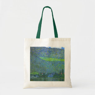 Unterach am Attersee door Klimt, Vintage Art Nouve Tote Bag