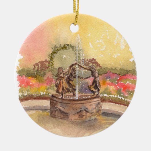 Untermyer Fontein Central Park Conservatory Keramisch Ornament (Voorkant)