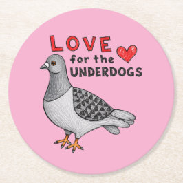 Untersetzer "Love for The Underdogs" Ronde Kartonnen Onderzetter
