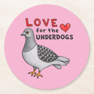 Untersetzer "Love for The Underdogs" Ronde Kartonnen Onderzetter