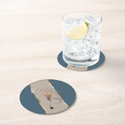 Untersetzer mit edlem Pferdemotiv Ronde Kartonnen Onderzetter (Insitu)