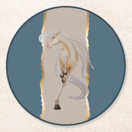 Untersetzer mit edlem Pferdemotiv Ronde Kartonnen Onderzetter