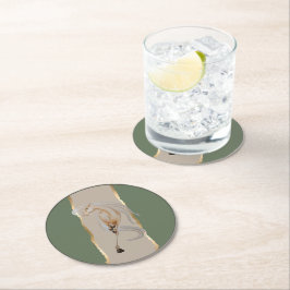 Untersetzer mit edlem Pferdemotiv Ronde Kartonnen Onderzetter