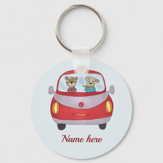 Unterwegs personalisiert sleutelhanger (Voorkant)