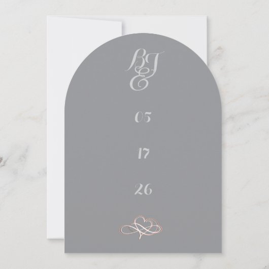 Until Forever-Brittney Wedding Invitation Kaart (Achterkant)