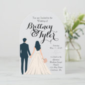 Until Forever-Brittney Wedding Invitation Kaart (Staand voorkant)