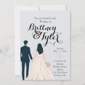 Until Forever-Brittney Wedding Invitation Kaart (Voorkant)