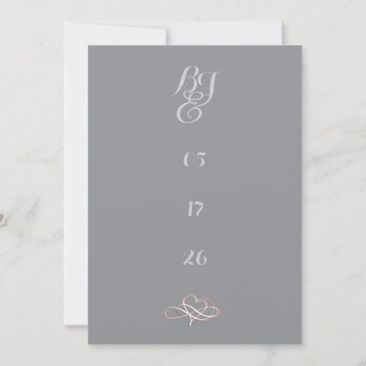 Until Forever-Brittney Wedding Invitation Kaart (Achterkant)