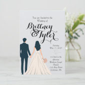 Until Forever-Brittney Wedding Invitation Kaart (Staand voorkant)