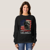 Until Valhalla American Viking US Flag Vintage Trui (Voorkant volledig)