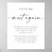 Until We Meet Again Memorial Poem Wedding Sign Poster (Voorkant)