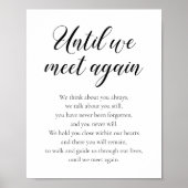 Until We Meet Again Wedding Memorial Poem Poster (Voorkant)