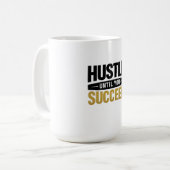 Until You Succeed – Minimal Gold Motivation Design Koffiemok (Voorkant links)