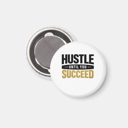 Until You Succeed – Minimal Gold Motivation Design Magneet (Voorkant / Achterkant)