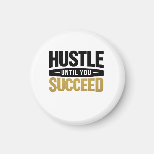 Until You Succeed – Minimal Gold Motivation Design Magneet (Voorkant)