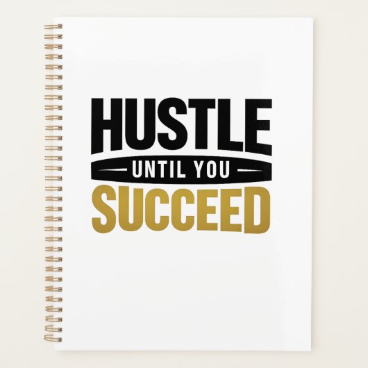 Until You Succeed – Minimal Gold Motivation Design Planner (Voorkant)